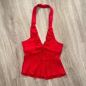 pacsun red halter top